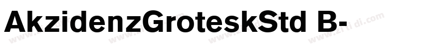 AkzidenzGroteskStd B字体转换